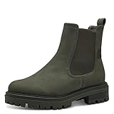 Tamaris Damen Chelsea Boots, Frauen Stiefeletten,TOUCHit-Fußbett,uebergangsstiefel,Schlupfstiefel,flach,Boots,Stiefel,Bootee,Olive,39 EU