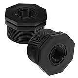 CAXUSD 2er Set Bulkhead Fitting Adapter Auf Innen Und Außengewinde Ideal Für Aquarien Zuverlässige Verbindung Und Einfache Installation Hochwertiger
