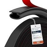 shinfly Türdichtung Selbstklebend – 3m Schwarz – Flexibles Dichtungsband aus hochwertigem TPE Gummi, Tür und Fensterdichtung, Schall- und Wärmeschutz, Wasserdicht für Türrahmen und Fenster
