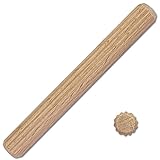 Kabus Holzdübel aus Buche Riffeldübel Holzstifte Möbelverbinder 12 verschiedene Größen Holzriffeldübel Verbindung Dübel aus Buche (25, Ø 12 mm | 100 mm)