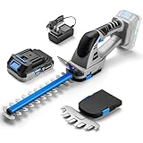 Akku Heckenschere Heckenschere 20V: DEKOPRO 2-in-1 Elektrogartenscheren mit Akku Heckenschere mit akku und ladegerät 2000mAh, Gartengeräte, Astschere Grasschere für Hof Garten Rasen, Blau