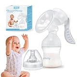 Edibaby, Handmilchpumpe, Breast Pump, Milchpumpe, Milchpumpensammler, 130 ml, Ergonomisch, BPA-frei, Weich, Bequem