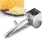 Générique Rotierende Käsereibe, Käsemühle, Edelstahl, drehbar, zum Schneiden von Knoblauch, Nüssen, Ingwer, Karotten