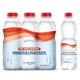 by Amazon Natürliches Mineralwasser mit Kohlensäure, 6x500ml