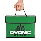 OVONIC Lipo Safe Bag Feuerfeste Explosionsgeschützte Tasche Lipo Akku Storage Guard mit Großer Kapazität zum Aufladen und Aufbewahren