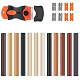 12 Stück Laminat Reparaturset, Parkett reparaturset mit Schaber Holzkorrekturstift Holzkitt Reparaturset Holz Reparaturstift Set Beheizbar für Holztüren, Tische, Schränke (12 Farben Premium)