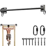 SELEWARE Wandmontierte Klimmzugstange, Heavy Duty Klimmzugstange für die Tür, Multifunktionale Home Gym Workout Ausrüstung mit Widerstandsband Haken, Unterstützt bis zu 440 lbs