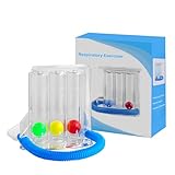 Lungentrainer Atemtrainer, Deep Breathing Exerciser, Atemübungen für Lungen, Atemübungsgerät, Lungentraining Atemtraining mit 3 Bälle, Waschbar & Hygienisch (600~1200CC)