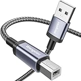 Wengshini USB 2.0 Drucker Kabel 2M, USB Typ A Stecker anf B Stecker Drucker Scanner Kabel Kompatibel mit HP, Canon, Dell, Lexmark, Xerox, Samung und mehr