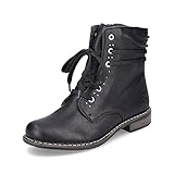 Rieker Damen Schnürstiefeletten 71218, Frauen Stiefeletten,Chukka Boots,schnürboots,Boots,Stiefel,Bootee,Booties,schwarz (00),38 EU / 5 UK