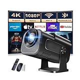 Beamer 4K Projektor Full HD 1080P Android Tragbarer...