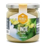 Deutscher Lindenhonig 500g - Imkerei Schell - cremig gerührter Honig aus eigener Produktion - 100% Deutscher Honig
