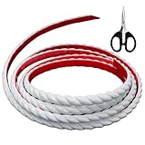5 Meter Flexible Selbstklebende Zierleisten Sparpaket - 3D Dreidimensionale PVC Dekorstreifen mit Schere Geeignet, für Spiegelrahmenkanten,Putzlinien Deckenlinien Möbel Schrankkanten Wände 5mx1cm
