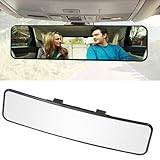 KITBEST Auto Rückspiegel, Universal Panorama Auto Innenspiegel, konvexer Weitwinkel Autospiegel, Clip auf Rückspiegel, um den toten Winkel effektiv für Autos SUV Trucks, Konvex (290x74mm)
