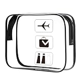 Oderra Kulturbeutel Transparent, 1 Stück Kosmetiktasche, TSA-geprüft Handgepäck Kulturtasche, reisezubehör von Flüssigkeiten Damen & Herren