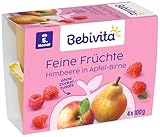 Bebivita Feine Früchte, Himbeere in Apfel-Birne, 6er Pack ( 6 x 4 x 100 g )