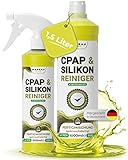 CPAP Reiniger Spray 500ml und 1 Liter CPAP Maskenreiniger Nachfüll für CPAP-Masken, Schläuche, Kunststoff, Silikon-Reiniger Mapeau (1 Ltr. + 500ml Sprüher)