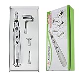 Coriver 5-in-1-Akupunkturstift, elektronischer Meridian-Massagestift Energy Pen, Body Heal Massagetherapie-Instrument Schmerzlinderungs-Massagewerkzeug mit 5 Massageköpfen