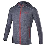 Black Crevice Herren Merino Kapuzenjacke, grau, M
