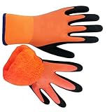 Wärmearbeit Handschuhe Für Kaltes Wetter Winter Freien Garten Freien Wasserdichte Doppelte Latexbeschichtete Gefrierklufe Für Männer Frauen