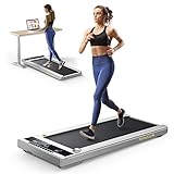 Electric Treadmill Space Saving, Walking Pad Laufband mit LED, 1-10km/h Laufband für Zuhause, Under Desk Schreibtisch Treadmill für Zuhause & Büro, Großer Lauffläche, Fernbedienung und App