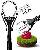 NEU 2024 - Hochwertige Golfball Angel - Bis 1,83 Meter Golf Ball Retriever - Stufenfrei verstellbare Ballangel Golf - Stabile Golf Angel Teleskop Golfballangel für Wasser, Büsche, Wiesen (1 Stück)