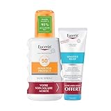 Eucerin Sun Protection Sensitive Protect Sun Spray SPF50+ 200 ml + Relief After Sun Gel-Creme 50 ml Offert