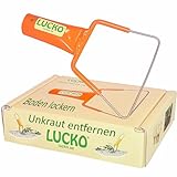 LUCKO Drahthacke LH12 Unkrautkratzer Gartenwerkzeug Gartengeräte Gartenkralle für Unkraut Entferner Gerät Unkrautjäter Unkrautstecher mit Langem Stiel