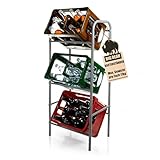 BigDean Getränkekistenregal aus stabilem Metall Kistenregal inklusive Wandbefestigung