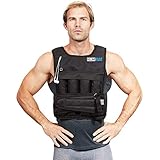 RUNmax Unisex-Erwachsene RM20_NP Gewichtsweste, 5,4 kg-63,5 kg (ohne Schulterpolster, 9 kg), Schwarz, Without Shoulder Pads