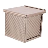 LIFKOME Toastform Blechlaibpfannen Baguette-backblech Mini Loaf Pan Brotbackform Brotform Zum Backen Toastabdeckung Brotzubehör Machen Sandwichform Kastenform Golden Aluminiumlegierung