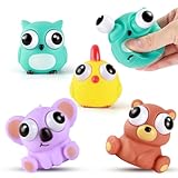 Tiere Stress Stress Spielzeug, 4 Stück Lustig Anti Stress Spielzeug, Antistress Spielzeug Kinder, Fidget Toys, Squeeze Spielzeug für Erwachsene und Kinder, Mitbringsel Kindergeburtstag gastgeschenke
