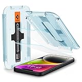 Spigen Glas.tR EZ Fit Schutzfolie kompatibel mit iPhone 14, iPhone 13, iPhone 13 Pro, 2 Stück, Kratzfest, 9H Härte Folie