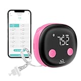 Fitdays Smartes Körpermaßband mit Bluetooth & LED-Bildschirm | Körperfett-BMI-Messung + App-Tracking für Fitness/Abnehmen | Automatisch Einziehbar & Tragbar (Rosa)