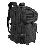 ProCase 42L Militär Taktischer Rucksack Große Kapazität 3 Tage Wasserdicht US Cooper Armee Assault Pack Go Bag Trekking Wandernrucksack für Camping Jagd Angeln Outdoor Aktivitäten Sports - Schwarz