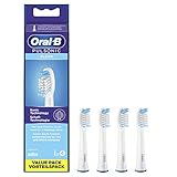 Oral-B Pulsonic Clean Aufsteckbürsten für Schallzahnbürsten, 4 Stück, Zahnbürstenaufsatz für Oral-B Schallzahnbürste