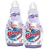 Bingo Weichspüler Sensitive – 2 x 1440 ml – Für empfindliche Haut & Babywäsche