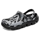 cdsnxore Unisex Garten Clogs Schuhe Hausschuhe Sandalen für Damen und Herren, Blackwhie, 11 Wide Women/10 Wide Men