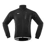 Lixada Herren Fahrradjacke, Wasserdicht Winddicht Thermal Fleece Fahrradtrikot MTB Fahrradfahren Laufen Herbst Winter Jackenmantel für Radfahren Laufen Bergsteigen