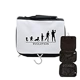 Kulturbeutel zum Aufhängen, Motiv: Evolution Bier, Text