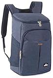 QINGLOU 25L Kühl Rucksack Kühlrucksack Kühltasche Picknicktasche Groß Isoliert isolierte Kühltasche für Picknick/BBQs/Camping/Ausflügen/Einkaufen (Blau)