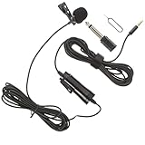 GLSTOY 1 Satz Lavalier Mikrofon Clip Mikrofon für PC Smartphones und Kameras Kabellänge für Interviews Podcasts und Live Übertragungen Hohe Empfindlichkeit und Klare Tonqualität