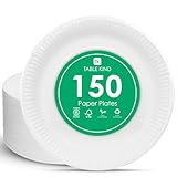 Table Kind x 150, 22CM, Umweltfreundliche Pappteller zum Geburtstag, umweltfreundliches, recycelbares Einweggeschirr, biologisch abbaubares Partyzubehör, heimkompostierbar, Hergestellt in der EU