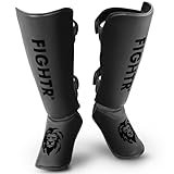 FIGHTR® Schienbeinschoner - mit perfektem Sitz und idealer Polsterung | Dicker Schienbeinschutz für Kicks im Kickboxen, MMA, Muay Thai und weitere Kampfsportarten
