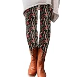 Nasen Mund Schutz Frauen 2023 Herbst Und Winter Mode Leggings Casual Weihnachts Drucken Dünne Elastische Lange Boot Hosen Schuhtaschen (Red, L)