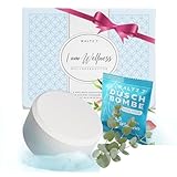 WALTZ 7 Eukalyptus Duschbomben 6er Set, Badebomben Alternative, Entspannungsset, ätherische Öle, Aromatherapie, Zusatz Dampfdusche, Erkältungsdusche für Zuhause, Geschenk Mitbringsel