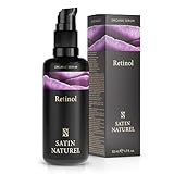 RETINOL SERUM 50ml - 100% Vegan & BIO - Retinol + Hyaluron + Niacinamide - Falten weg Soforteffekt - Strahlende, Ebenmäßige Haut - Gesicht - Anti Aging Serum - Naturkosmetik SATIN NATUREL