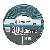 Gardena Classic Schlauch 13 mm (1/2 Zoll), 30 m: Universeller Gartenschlauch aus robustem Kreuzgewebe, 22 bar Berstdruck, druck- und UV-beständig (18009-20), 30m ohne Systemteile