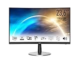 MSI PRO MP242CDE 60 cm 23.6 Zoll Curved Office LED Monitor Full-HD, 75Hz, 1500R VA Panel, Rahmenloses Design, HDMI, Schwarz