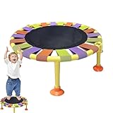 Kleines Trampolin – Hüpfbett-Spielzeug, rundes Hüpfbett, Minii-Trampolin für den Innenbereich | Tragbares, faltbares, rundes Hüpfbett für Kleinkinder, leicht zu tragendes kleines Rebounder-Übungstramp